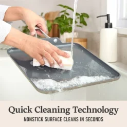 Calphalon Premier Ceramic Mushroom Square Griddle: Nonstick Anodized Aluminum, Oven & Dishwasher Safe, 10-Year Warranty