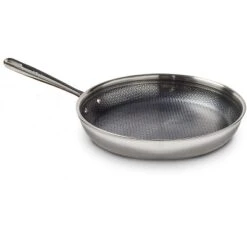 T-fal 12" Stainless Steel Fry Pan, HybridMesh, Silver -Cookware Store GUEST 80c8ba1d b2ff 4929 8375 36baff0d2548