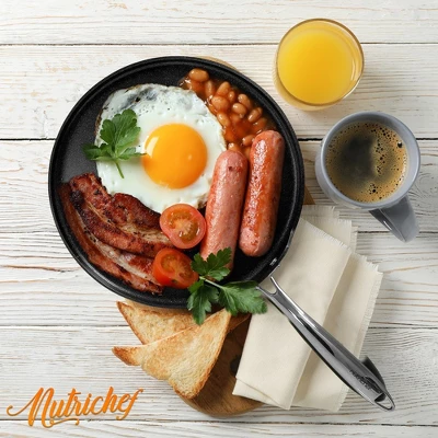 NutriChef 12" Nonstick Hard Anodized Crepe Pan, Griddle, Grill - NCHAC45 4 NutriChef 12" Nonstick Hard Anodized Crepe Pan, Griddle, Grill - NCHAC45 - Image 2