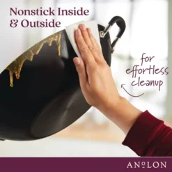 Anolon Advanced Home 14" Hard Anodized Nonstick Wok With Side Handle And Lid Onyx 21 Anolon Advanced Home 14" Hard Anodized Nonstick Wok With Side Handle And Lid Onyx -Cookware Store GUEST 82a57ad3 940f 43d7 b70f 0989ffc757e2