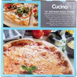 CucinaProPizza Stone For Oven, Grill, BBQ - Round 5/8 Inch Extra Thick Baking Stone - XL 16.5" Pan For Crispy Crust - Great Gift For Cooks -Cookware Store GUEST 843dad44 b9fd 4be2 9f90 e22ed946f947