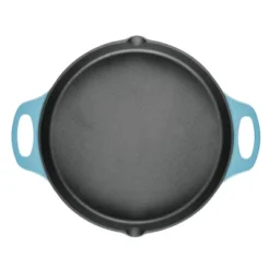 Rachael Ray 14" Nitro Cast Iron Skillet With Side Handle Agave Blue: Double Handled, 14 Inch, Electric & Gas Compatible -Cookware Store GUEST 850953c7 ddae 4da3 b5dc fc53ef384bf1
