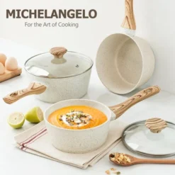 MICHELANGELO Sauce Pan With Lid, Nonstick Saucepans 1.5QT&2QT&3QT, Granite Sauce Pan 3 Piece, Stone Saucepan Set, Small Pot With Lid, Nonstick Sauce Pot Set 19 MICHELANGELO Sauce Pan With Lid, Nonstick Saucepans 1.5QT&2QT&3QT, Granite Sauce Pan 3 Piece, Stone Saucepan Set, Small Pot With Lid, Nonstick Sauce Pot Set -Cookware Store GUEST 856fc23b 90f9 413d bbb2 f6e916afd018