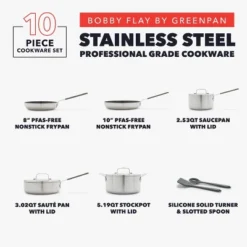 Bobby Flay 10pc Stainless Steel Cookware Set 17 Bobby Flay 10pc Stainless Steel Cookware Set -Cookware Store GUEST 85ab4588 e33e 479d 8f64 40bbfda22b37