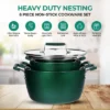 Granitestone 6 Piece Stackable Nonstick Green Nesting Pots With Lids 2 Granitestone 6 Piece Stackable Nonstick Green Nesting Pots With Lids -Cookware Store GUEST 85b27d6b dc66 4760 abeb f11e8b91a11a