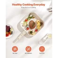 VEVOR 17 Piece Pots And Pans Set Nonstick, Detachable Handle Cookware, Space Saving Induction Cookware Set, Kitchen RV Cooking Sets, White -Cookware Store GUEST 85e3f5f7 bc61 40f7 9afc a4874b8de73d