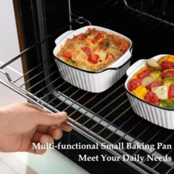 Itopfox 13Oz Ceramic Baking Dishes Set Of 4, Square Baking Dishes For Air Fryer, Ceramic Bakeware With Handles, Oven & Microwave Safe -Cookware Store GUEST 86600498 944d 4dd0 b8f5 3b390750941e