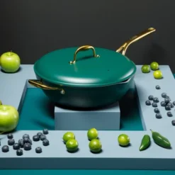 Frok 13" Frying Pan Wok Skillet Quick Heat Aluminum - Ceramic Nonstick Cookware W/ Lid -Cookware Store GUEST 86e072b8 9cb7 4c7a 9e20 7083048a3c3f