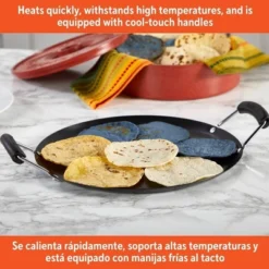 IMUSA 11" Round Carbon Steel Nonstick Comal - Black: Tortilla Griddle, Gas & Electric Compatible, Hand Wash -Cookware Store GUEST 86f78c66 dfdc 48f1 894a 0587d994b7f3