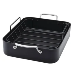 KitchenAid Hard Anodized Induction 13"x15.75" Roaster With Nonstick Rack: Turkey Roasting Pan, Oven-Safe, Matte Black 20 KitchenAid Hard Anodized Induction 13"x15.75" Roaster With Nonstick Rack: Turkey Roasting Pan, Oven-Safe, Matte Black -Cookware Store GUEST 88749757 c7c8 44a5 8033 78f8d214450b