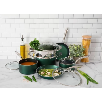 Granitestone Emerald 10 Piece Nonstick Cookware Set 4 Granitestone Emerald 10 Piece Nonstick Cookware Set - Image 2