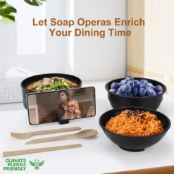 Itopfox Ramen Bowl Set With Chopsticks And Spoon, Microwave Pasta Cooker, College Dorm Essentials For Girls And Guys (Black) -Cookware Store GUEST 88b3e582 13a9 49e9 a0bf 2fb3a6cd2ec1