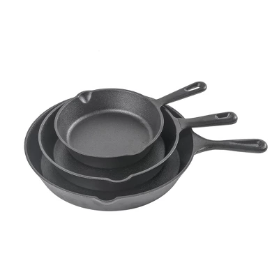 COMMERCIAL CHEF Pre-Seasoned Cast Iron 3-Piece Skillet Set, 6Inch 8Inch 10 Inch, Black 10 COMMERCIAL CHEF Pre-Seasoned Cast Iron 3-Piece Skillet Set, 6Inch 8Inch 10 Inch, Black - Image 8