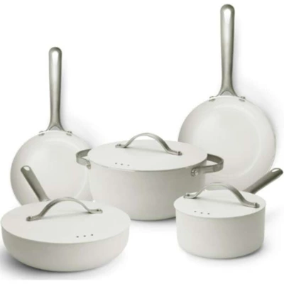 Alva Mobi 8-Piece Titanium Ceramic Nonstick Cookware Set - Cannoli Cream 11 Alva Mobi 8-Piece Titanium Ceramic Nonstick Cookware Set - Cannoli Cream - Image 9