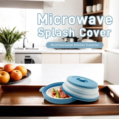Itopfox Microwave Food Cover With Handle - Collapsible Vented Silicone Splash Guard & Tray For Heating, Doubles As Draining Basket For Washing Fruits 4 Itopfox Microwave Food Cover With Handle - Collapsible Vented Silicone Splash Guard & Tray For Heating, Doubles As Draining Basket For Washing Fruits - Image 2