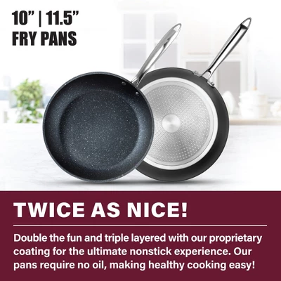 Granitestone Pro Hard Anodized 10" And 11.5" Nonstick Fry Pan Set With Stay Cool Handle 4 Granitestone Pro Hard Anodized 10" And 11.5" Nonstick Fry Pan Set With Stay Cool Handle - Image 2