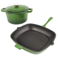 BergHOFF Neo 3Pc Cast Iron Cookware Set, 3Qt Covered Dutch Oven & 11" Grill Pan -Cookware Store GUEST 8a1d54c1 790f 4915 aef8 17a38686d520