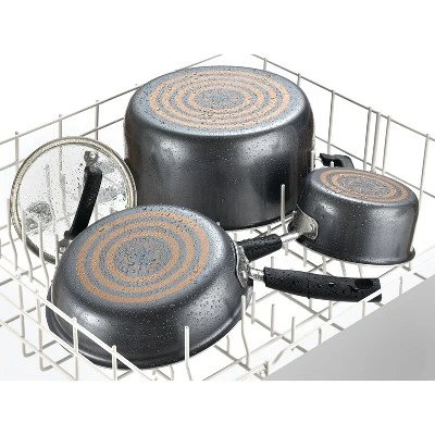 T-fal 12pc Signature Titanium Nonstick Cookware Set Dark Gray: Safe Nonstick, Tempered Glass Lids, Oven-Safe, Ergonomic Handles 11 T-fal 12pc Signature Titanium Nonstick Cookware Set Dark Gray: Safe Nonstick, Tempered Glass Lids, Oven-Safe, Ergonomic Handles - Image 9