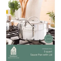 Bloomhouse 3-QT Triply Stainless Steel Sauce Pan W/ Non-Stick Non-Toxic Pro Ceramic Interior 25 Bloomhouse 3-QT Triply Stainless Steel Sauce Pan W/ Non-Stick Non-Toxic Pro Ceramic Interior -Cookware Store GUEST 8ac932c4 0c6a 4ae1 86d5 9bcf0908bc6e
