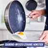 Nebula Vortex Diamond-Infused Ceramic Nonstick Coating Cookware