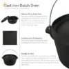 Sunnydaze Decor Sunnydaze Indoor/Outdoor Large Pre-Seasoned Cast Iron Dutch Oven Pot With Lid And Handle - 8 Qt - Black -Cookware Store GUEST 8d3eb99f acf0 491e 9f03 dd45ca0e94a4