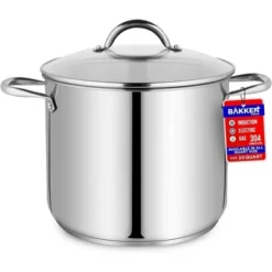 Bakken-Swiss Deluxe Stainless Steel Stockpot With Tempered Glass See-Through Lid 29 Bakken-Swiss Deluxe Stainless Steel Stockpot With Tempered Glass See-Through Lid -Cookware Store GUEST 8dd51515 dcec 45eb b79c 105e19cd23ac