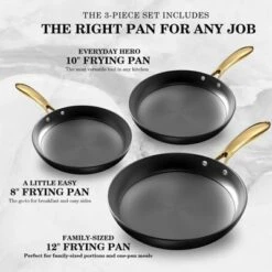 Non Stick Frying Pan – 10 Inch Cast Iron Skillet With Stay-Gold Stainless Steel Handle, Scratch-resistant And Anti-frictional , Induction Compatible. -Cookware Store GUEST 8e07f3bb 555f 4693 8fad c4719287a2f2