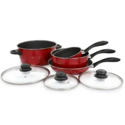 Gibson Home Armada 7 Piece Nonstick Carbon Steel Cookware Set In Red -Cookware Store GUEST 8ef1cfaa e19e 4d6a b88f c092bb1d520d