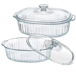 Itopfox 4-Piece Glass Casserole Baking Dish Set With Lids, Includes 2 Casseroles For Baking, Serving And Storing, Borosilicate Glass -Cookware Store GUEST 8f1473c9 525c 48bd 9c16 4f971b5f20c9