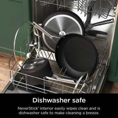 Ninja NeverStick Signature Hard-Anodized 12pc Cookware Set CW79012: Nonstick, Chip-Resistant, Oven-Safe, Tempered Glass Lids 8 Ninja NeverStick Signature Hard-Anodized 12pc Cookware Set CW79012: Nonstick, Chip-Resistant, Oven-Safe, Tempered Glass Lids - Image 6