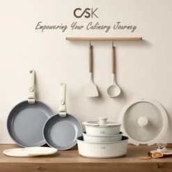 KOCH SYSTEME CS 17pcs Pots And Pans Set Non Stick, Nonstick Ceramic Cookware Set With Detachable Handle, Cream White 18 KOCH SYSTEME CS 17pcs Pots And Pans Set Non Stick, Nonstick Ceramic Cookware Set With Detachable Handle, Cream White -Cookware Store GUEST 8f50fc16 ad2f 4d1a 8eb1 c726fb1c1c19