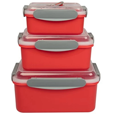 Good Cooking Microwave Meal Prep Containers- Set Of 3 Nesting Microwave Cookware Meal Prep Containers W Locking Steam Vent Lids- BPA Free 6 Good Cooking Microwave Meal Prep Containers- Set Of 3 Nesting Microwave Cookware Meal Prep Containers W Locking Steam Vent Lids- BPA Free - Image 4