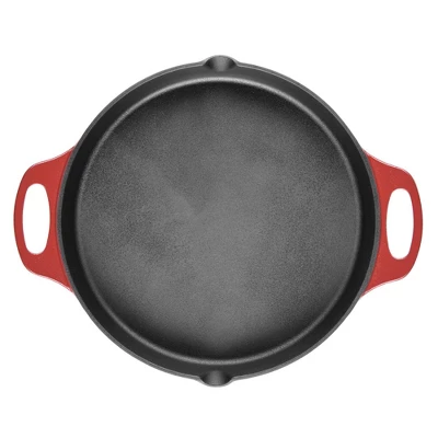 Rachael Ray 14" Nitro Cast Iron Skillet With Side Handle Red: Lifetime Warranty, Hand Wash, Induction Compatible 12 Rachael Ray 14" Nitro Cast Iron Skillet With Side Handle Red: Lifetime Warranty, Hand Wash, Induction Compatible - Image 10