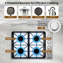 Costway 30" Gas Cooktop With 4 Sealed Burners ABS Knobs Cast Iron Grates Easy Cleaning -Cookware Store GUEST 906a2e94 98a8 4fcd 81d2 faf5a85a4551