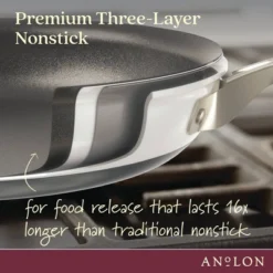 Anolon Achieve 10" Nonstick Hard Anodized Frying Pan Cream: Skillet, Electric & Gas Compatible, Hand Wash, Lifetime Warranty -Cookware Store GUEST 90d2f88b 864c 4f5e a3e9 ea509180aa8e