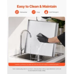 VEVOR Stainless Steel Griddle, 18x16 Inch Universal Flat Top Rectangular Plate, Gas Grill Griddle For BBQ Grill, Teppanyaki, Silver -Cookware Store GUEST 91042393 555a 43c0 a39b 593a44c7fe62