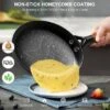 LAMFO Professional Cooking Utensils, 8&10 Non Stick Frying Pan With Ergonomic Handle, Pizza Pan Nonstick Cooking Pan, Oven Safe Dishwasher Safe