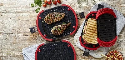 Lekue XL Microwave Grill, Sandwich Maker, And Panini Press, Red 6 Lekue XL Microwave Grill, Sandwich Maker, And Panini Press, Red - Image 4