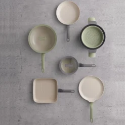 BergHOFF Balance 3Pc Non-stick Ceramic Specialty Cookware Set, Recycled Aluminum, Moonmist -Cookware Store GUEST 92c5c648 b02e 4a83 b384 9c1169a53437