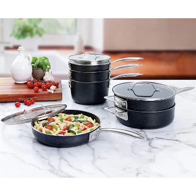 Granitestone Pro Stackmaster 10 Piece Aluminum Space Saving Nonstick Cookware Set 5 Granitestone Pro Stackmaster 10 Piece Aluminum Space Saving Nonstick Cookware Set - Image 3