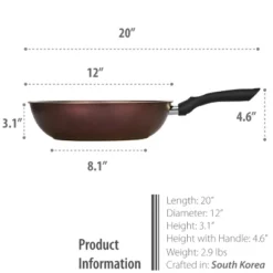 TECHEF Art - 12" Nonstick Wok/Stir-Fry Pan With Cover -Cookware Store GUEST 93302760 609a 4176 90d6 140898c0b7ab