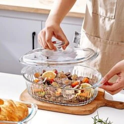 Itopfox 4-Piece Glass Casserole Baking Dish Set With Lids, Includes 2 Casseroles For Baking, Serving And Storing, Borosilicate Glass -Cookware Store GUEST 93b477e6 40ea 4f18 8c8d f2b90f81a46d