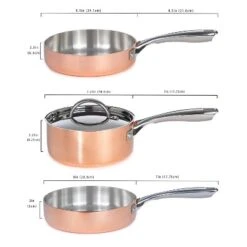 BergHOFF Copper Tri-Ply 4Pc Starter Set, Polished 16 BergHOFF Copper Tri-Ply 4Pc Starter Set, Polished -Cookware Store GUEST 948ec355 896e 44de 88f6 0c6effde27b3