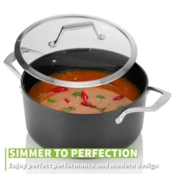 TECHEF Onyx - 5qt Nonstick Soup Pot With Cover
