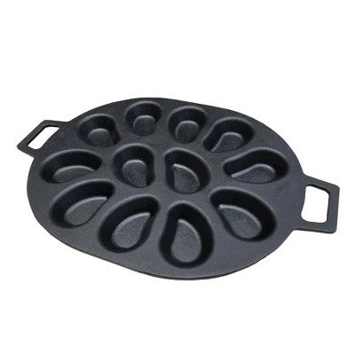 Bayou Classic 7413 Cast Iron 12 Shellfish Shaped Oyster Grill And Serve Kitchen Cooking Pan For Shucked Or Half-Shell Seafood, Black 8 Bayou Classic 7413 Cast Iron 12 Shellfish Shaped Oyster Grill And Serve Kitchen Cooking Pan For Shucked Or Half-Shell Seafood, Black - Image 6