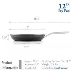 TECHEF Onyx - 12" Nonstick Frying Pan With Cover -Cookware Store GUEST 96092afd 10af 4ef5 bf46 93afb672dee6 1