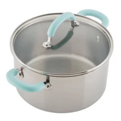 Rachael Ray Create Delicious 10pc Stainless Steel Cookware Set Light Blue Handles: Induction Safe, Dishwasher Safe 15 Rachael Ray Create Delicious 10pc Stainless Steel Cookware Set Light Blue Handles: Induction Safe, Dishwasher Safe -Cookware Store GUEST 96bd4b01 d44c 458e 8157 50b875c92566