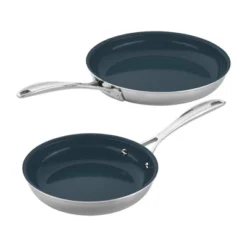 ZWILLING Clad CFX 2-pc Stainless Steel Ceramic Nonstick 8-in & 10-in Fry Pan Set -Cookware Store GUEST 96f0f642 30a2 40d0 8d3e e03365580d17