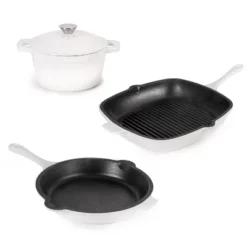 BergHOFF Neo 4Pc Cast Iron Cookware Set, Square Grill Pan 11", Fry Pan 10" & 3qt. Covered Dutch Oven -Cookware Store GUEST 97dcc986 3f97 4d99 ae82 ef5dc25fed69
