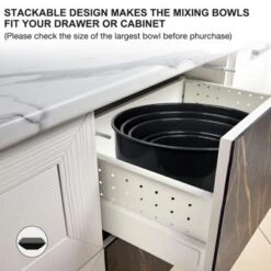 Itopfox 5-Piece Plastic Mixing Bowls With Lids Set, Nesting Bowls For Mixing, Baking, Prepping, Cooking And Serving Food, Dishwasher & Microwave Safe -Cookware Store GUEST 97ec93ef c752 4418 9245 604fb76f4441